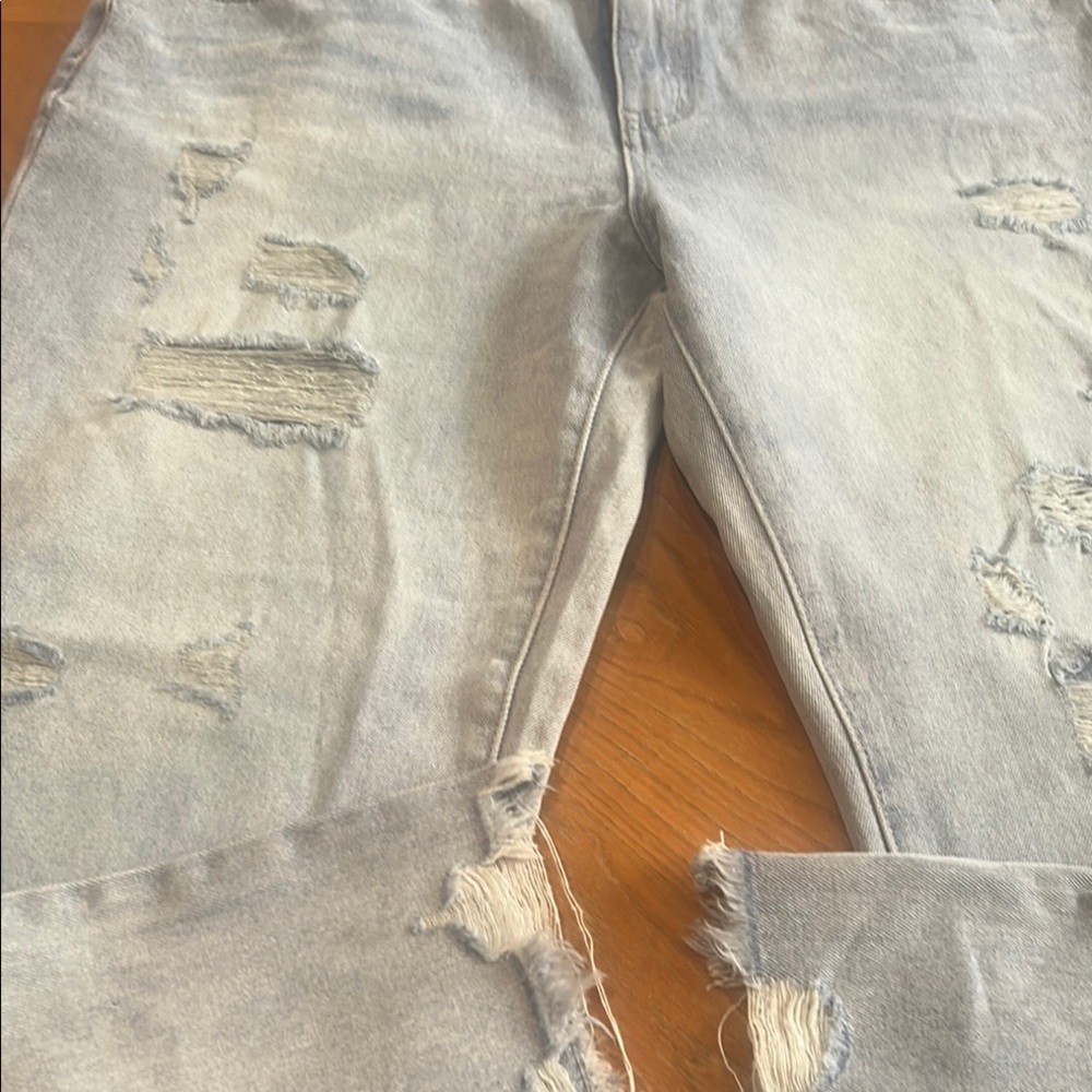 Flamingo Urban Blue Boyfriend Jeans Distressed Style